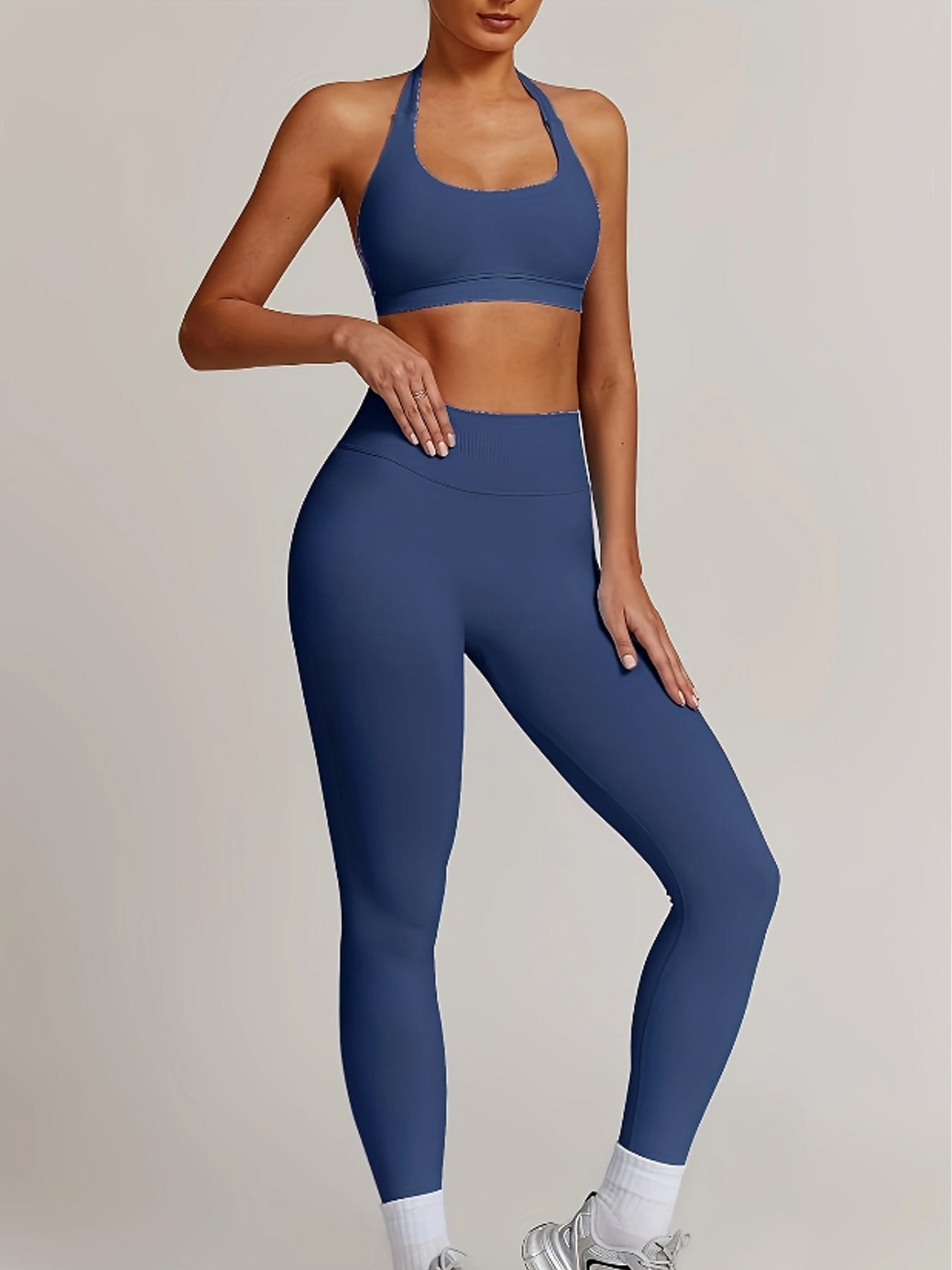Women’s Yoga Set – Sports Bra & High-Waist Leggings