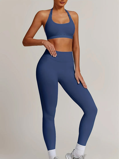 Women’s Yoga Set – Sports Bra & High-Waist Leggings