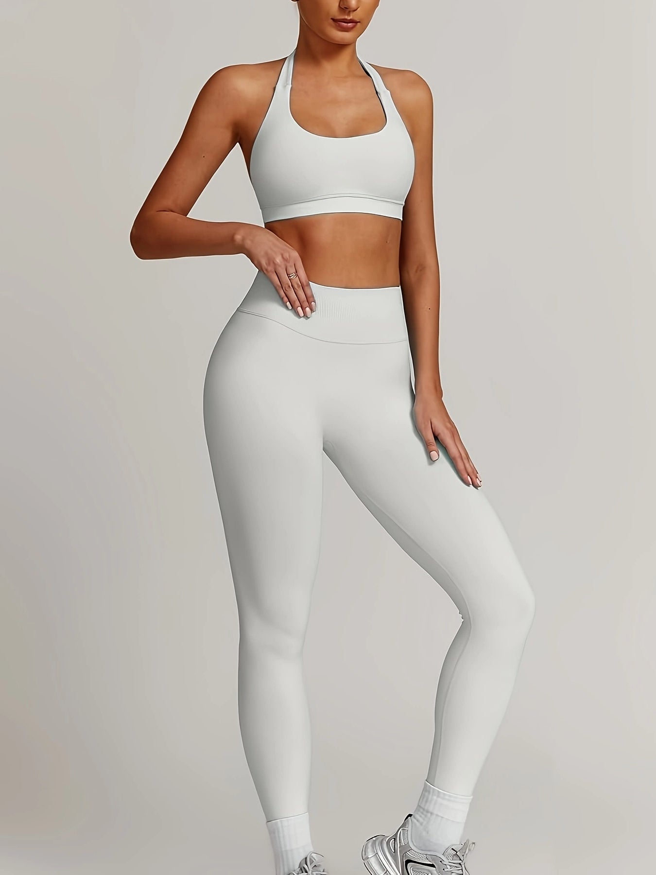 Women’s Yoga Set – Sports Bra & High-Waist Leggings