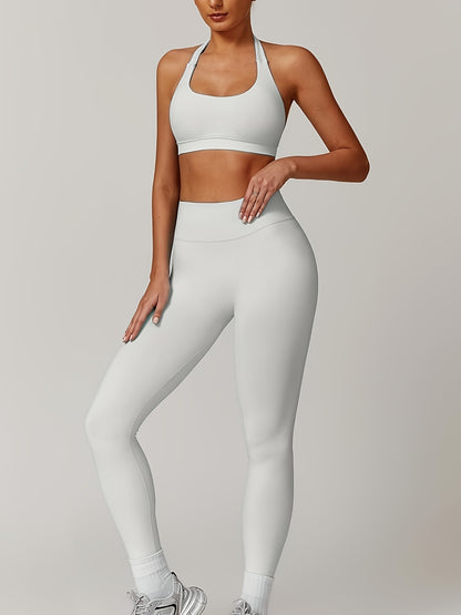 Women’s Yoga Set – Sports Bra & High-Waist Leggings