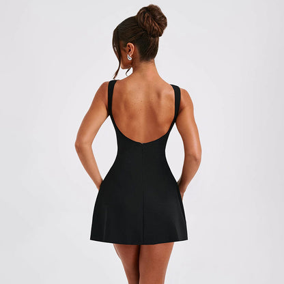 Sexy Backless Slim Sleeveless Mini Dress