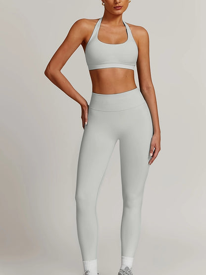 Women’s Yoga Set – Sports Bra & High-Waist Leggings