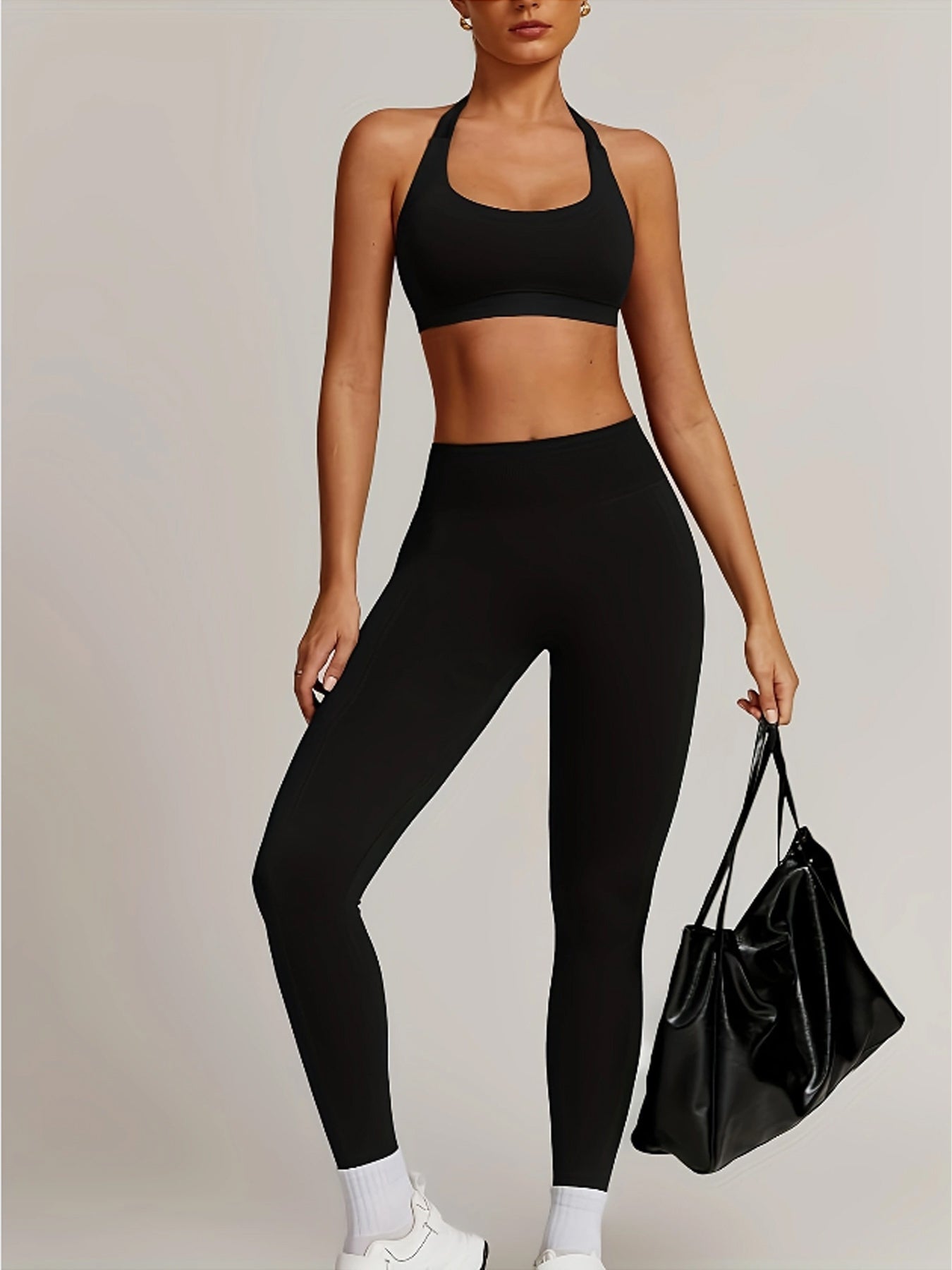 Women’s Yoga Set – Sports Bra & High-Waist Leggings