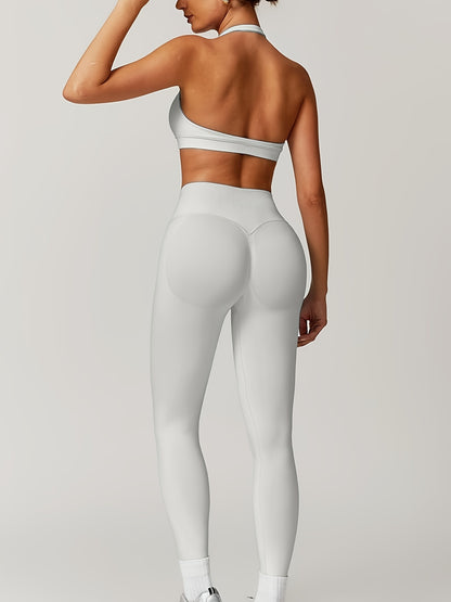 Women’s Yoga Set – Sports Bra & High-Waist Leggings