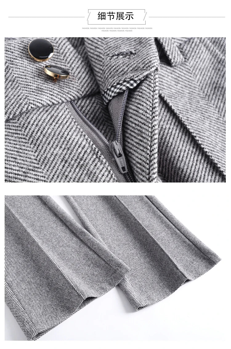 2025 Premium High Waist Slim Fit Draped Bell-Bottom Trousers