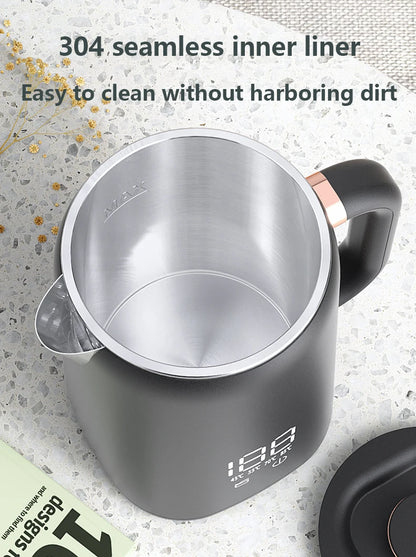 1.7L Smart Electric Kettle – Adjustable Temperature & 16H Keep Warm
