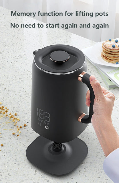 1.7L Smart Electric Kettle – Adjustable Temperature & 16H Keep Warm