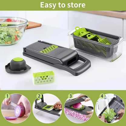 14-in-1 Multifunctional Vegetable Chopper & Slicer