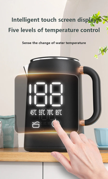 1.7L Smart Electric Kettle – Adjustable Temperature & 16H Keep Warm
