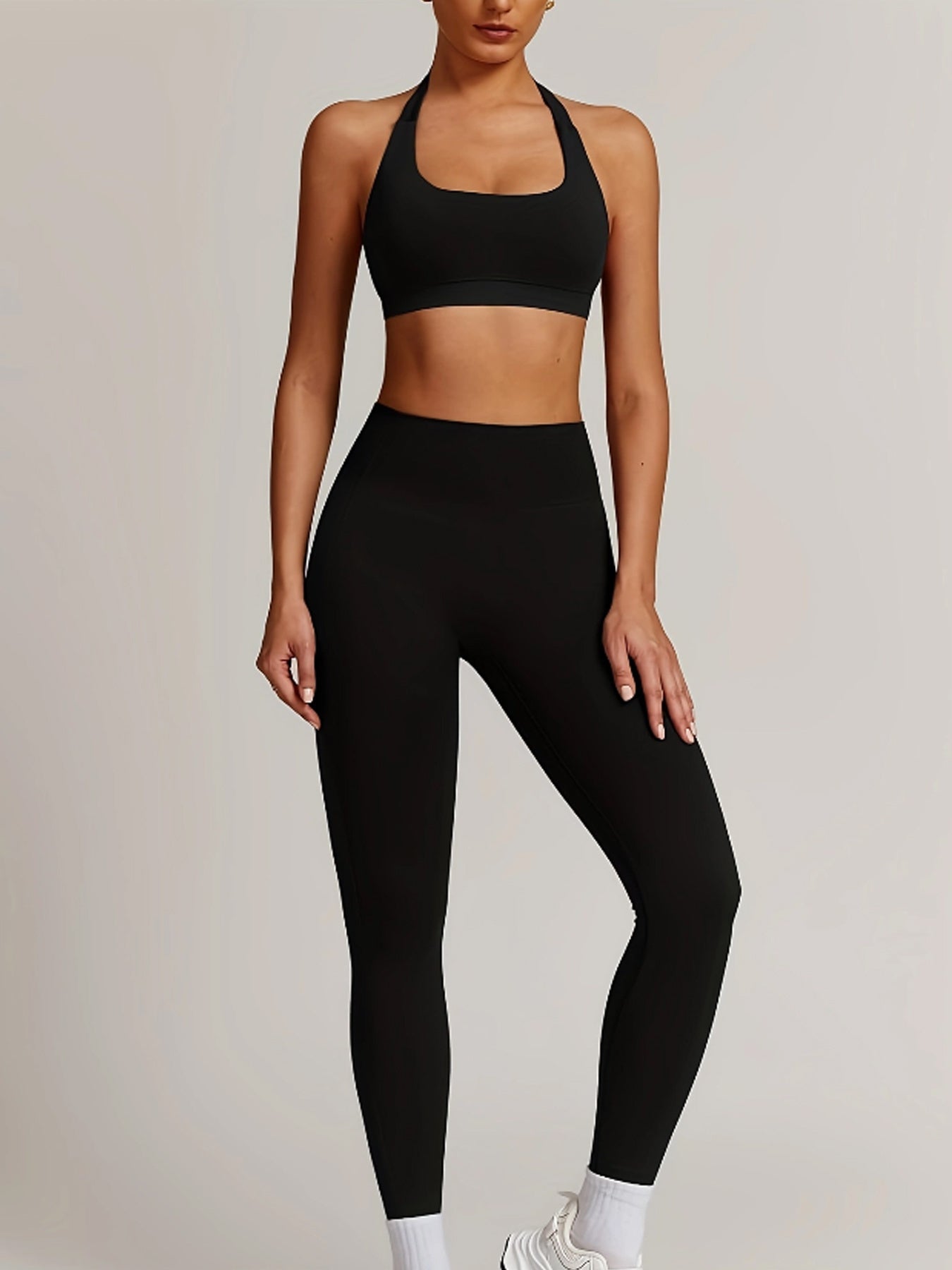 Women’s Yoga Set – Sports Bra & High-Waist Leggings