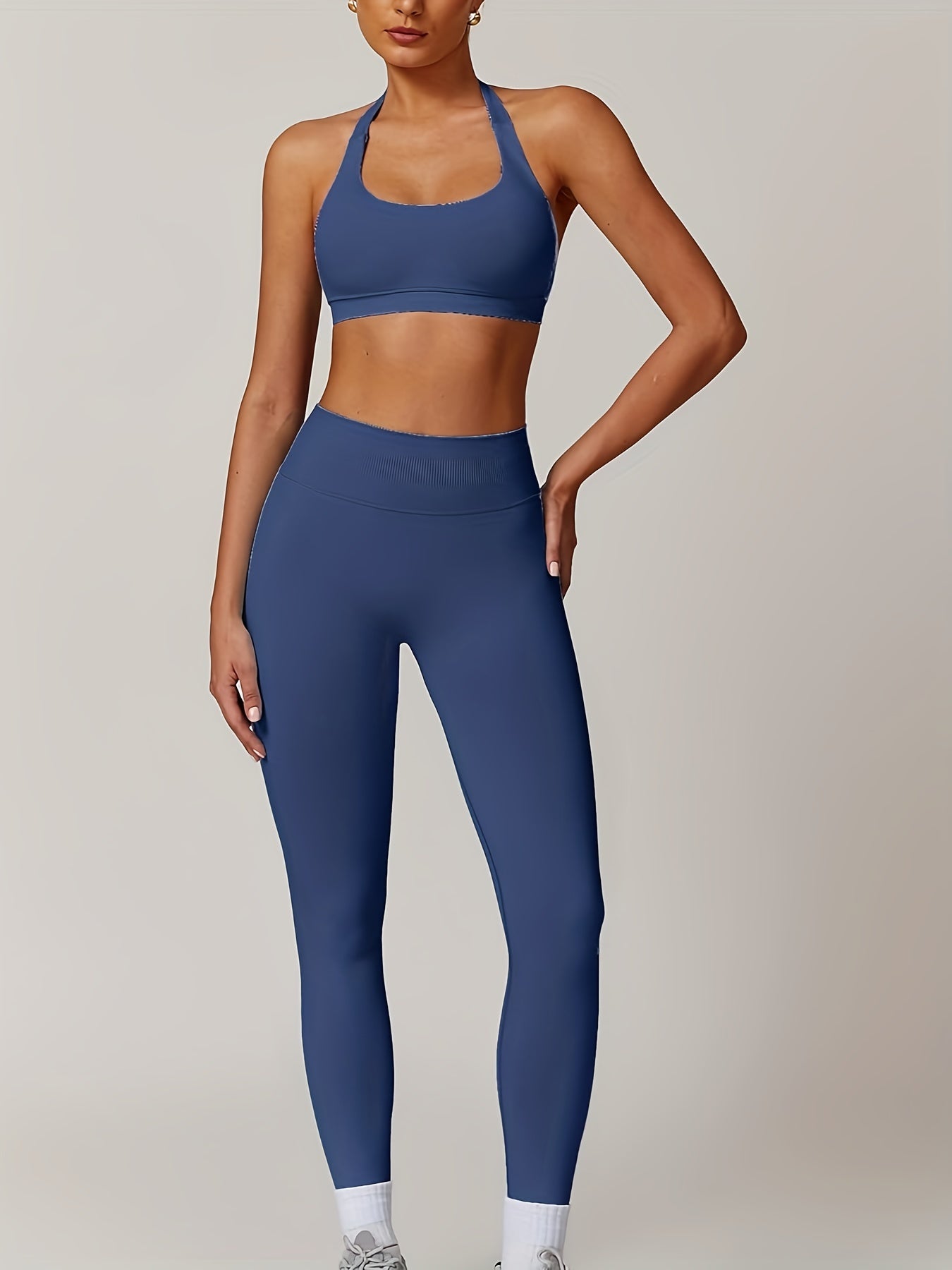 Women’s Yoga Set – Sports Bra & High-Waist Leggings
