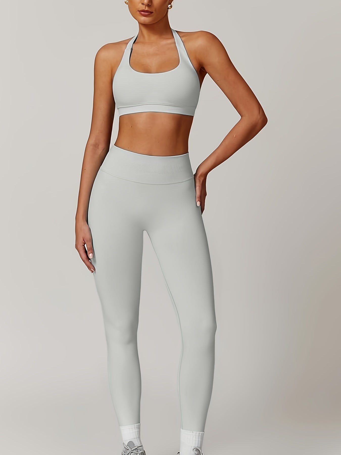 Women’s Yoga Set – Sports Bra & High-Waist Leggings